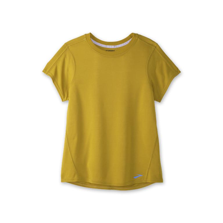 Brooks Distance Short Sleeve Running Shirt - Women's - Golden Hour (69847-GVTR)